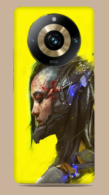 SkinoMania Realme 11 Pro Plus 5G Mobile Skin(Cyberpunk Girl Multicolor Mobile Skin)