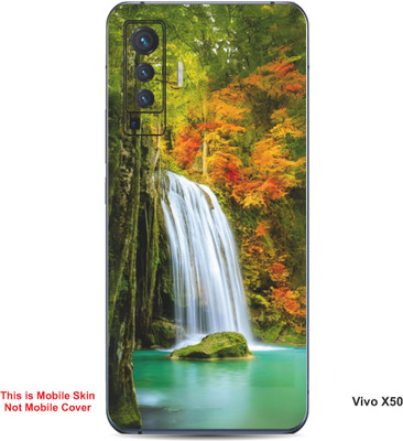 VYBE The Smart Choice Vivo X50 Naturel Mobile Skin(Dirty Orange, Green 8)
