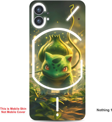 VYBE The Smart Choice Nothing 1 Bulbasaur Pokemon Embossed Mobile Skin(Medium Forest Green A1)