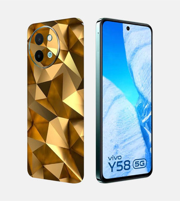 OggyBaba Vivo Y58 5g Mobile Skin(Golden poly)