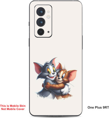 VYBE The Smart Choice One Plus 9RT Tom & Jerry Embossed Mobile Skin(Soft Peach 22)
