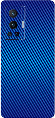 TJ CREATION Vivo X70 Pro, vivo x70 pro Mobile Skin(Ultra Super Blue Carbon Fiber Skin With High Matte Finish., Mobile Skin (Back+Side+Camera))