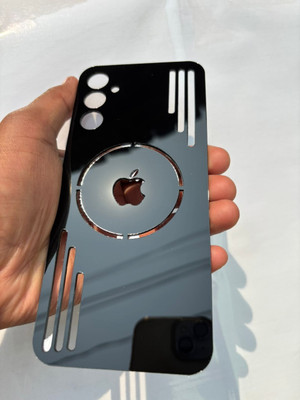 TWUAOP SAMSUNG GALAXY A55 5G ACRYLIC MIRROR BACK PANNEL MERO APPLE Mobile Skin(Black)