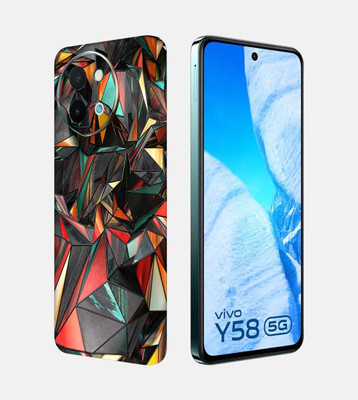 OggyBaba Vivo Y58 5g Mobile Skin(Polygon Red)