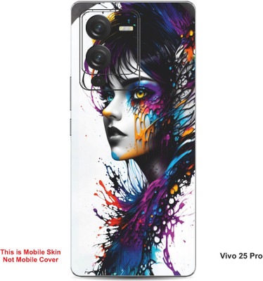 VYBE The Smart Choice Vivo 25 Pro Art Embossed Mobile Skin(Blue lvy 1)