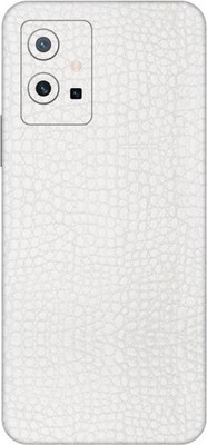 Vcare GadGets White Textured Leather vivo Y75 5G Mobile Skin(White Textured Leather)