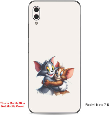 VYBE The Smart Choice Redmi Note 7S Tom & Jerry Embossed Mobile Skin(Soft Peach A1)