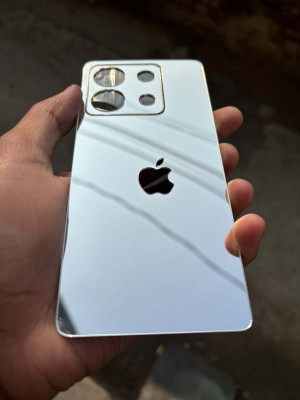 TWUAOP REDMI NOTE 13 PRO 5G MOBILE SKIN MIRROR BACK PANNEL ACRYLIC SHEEL Mobile Skin(Silver)