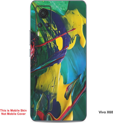 VYBE The Smart Choice Vivo X60 Art Embossed Mobile Skin(Blue lvy 10)