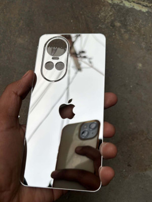 TWUAOP OPPO RENO 10 PRO 5G MOBILE SKIN ACRYLIC SHEET MIRROR BACK PANNEL APPLE Mobile Skin(Silver)