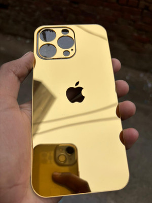 TWUAOP I PHONE 13 PRO MIRROR BACK PANNEL ACRYLIC SHEET APPLE Mobile Skin(Gold)