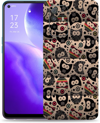 Skinex Oppo Reno 5Z 5g Mobile Skin(Black Wrap With Full Cut)