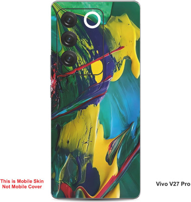 VYBE The Smart Choice Vivo V27 Pro Art Embossed Mobile Skin(Blue lvy 6)