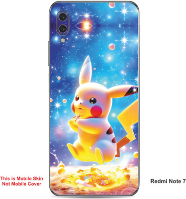 VYBE The Smart Choice Redmi Note 7 Pikachu Embossed Mobile Skin(Denim Blue A1)