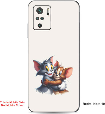 VYBE The Smart Choice Redmi Note 10 Tom & Jerry Embossed Mobile Skin(Soft Peach A1)