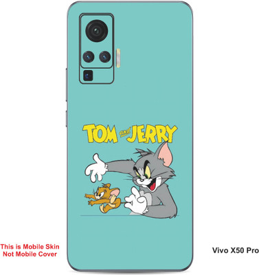 VYBE The Smart Choice Vivo X50 Pro Tom & Jerry Embossed Mobile Skin(Lights Blue B8)