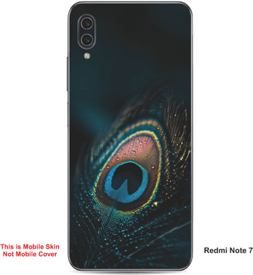 VYBE The Smart Choice Redmi Note 7 Peacock Embossed Mobile Skin(Nile Blue 13)