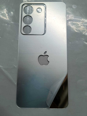 TWROP VIVO Y200 5G ACRYLIC MIRROR APPLE LOGO. Mobile Skin(Gold)