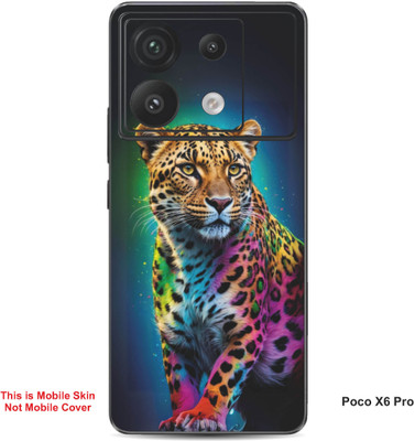 VYBE The Smart Choice Poco X6 Pro Leopard Embossed Mobile Skin(Dirty Blue 2)