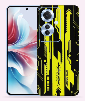 OggyBaba OggyBaba Oppo Reno 11f Mobile Skin(Cyberpunk Yellow Black)