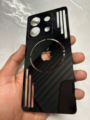 TWUAOP REDMI NOTE 13 PRO 5G ACRYLIC MIRROR BACK PANNEL MERO APPLE Mobile Skin(Black)