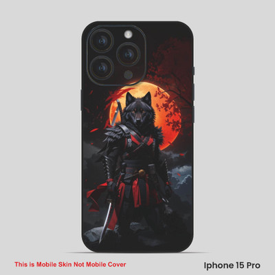 VYBE The Smart Choice iPhone 15 Pro Fox Embossed Mobile Skin(Gunmetal 8)
