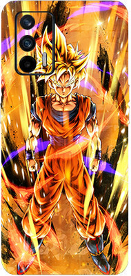 TJ CREATION Realme X7 MAX 5G Mobile Skin(Ultra Super The Goku With High Matte Finish.)