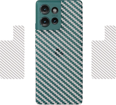 SHIVATRIX MOTOROLA EDGE 50 5G::, 3D CARBON FIBER BACK LAMINATION, (PACK OF 2) Mobile Skin(Transparent)