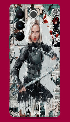 SkinoMania Vivo V27 Pro 5G Mobile Skin(Multicolor Black Widow Comic)