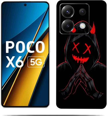 LAMHA POCO X6 5G Mobile Skin(Ultra Super DARK BLACCK Skin With HiighQuality MatteFinish_thanks)