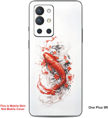 VYBE The Smart Choice One Plus 9R Fish Embossed Mobile Skin(Pastel Orange 27)