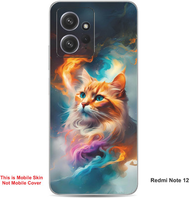VYBE The Smart Choice Redmi Note 12 Cat Embossed Mobile Skin(Pale Copper 21)