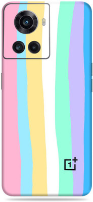 SkinoMania Oneplus 10R-5G Mobile Skin(Multicolor Fade Lines)
