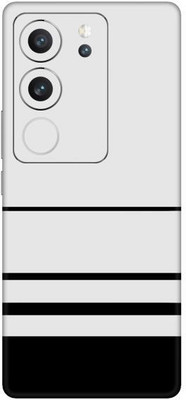 Vcare GadGets Black Strips White Vivo V29 5G Mobile Skin(Multicolor)