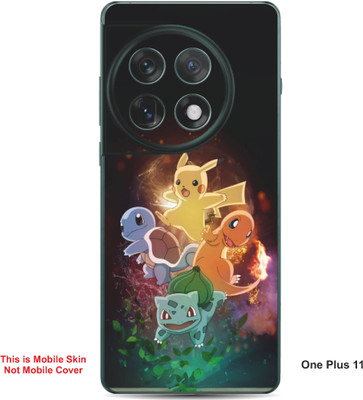 VYBE The Smart Choice One Plus 11 Pokemon Embossed Mobile Skin(Café Noir 26)