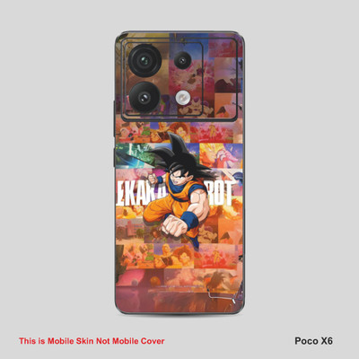 VYBE The Smart Choice Poco X6 Goku Mobile Skin Mobile Skin(Dull Brown B23)