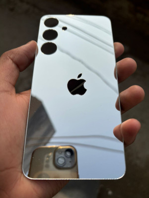 TWUAOP SAMSUNG GALAXY A24 5G MIRROR BACK PANNEL ACRYLIC SHEET APPLE Mobile Skin(Silver)