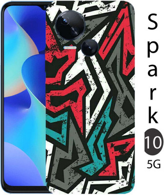 BugguSkin Tecno Spark 10 5G Mobile Skin(Ulltra Super Mad Angles Skin With High Matte Finish., Mobile Skin (Back+Side+Camera))