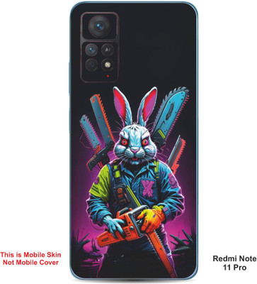 VYBE The Smart Choice Redmi Note 11 Pro Rabbit Embossed Mobile Skin(Wine Berry 20)