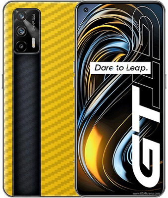 candeal mart Realme GT 5G carbon fiber 3D back skin / sticker wrap / Protective film Mobile Skin(Transparent)