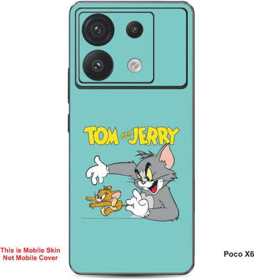 VYBE The Smart Choice Poco X6 Tom & Jerry Embossed Mobile Skin(Lights Blue A3)