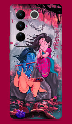 SkinoMania Vivo V27 Pro 5G Mobile Skin(Multicolor krishna_rukmini)
