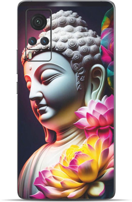 VYBE Vivo X60 The Buddha Mobile Skin Mobile Skin(Light Blue 37)