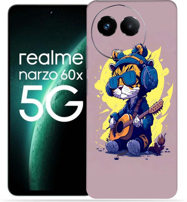 OggyBaba Realme Narzo 60X 5g Mobile Skin(Gitaar Cat)