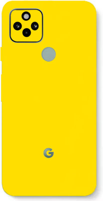TJ CREATION Google Pixel 5 Mobile Skin(Ultra Super Yellow Matte Skin With High Matte Finish.)