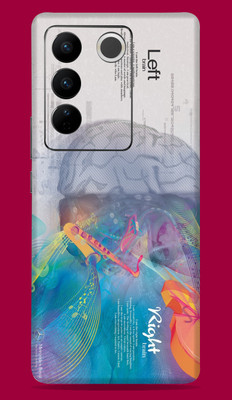 SkinoMania Vivo V27 Pro 5G Mobile Skin(Multicolor Brain-art)