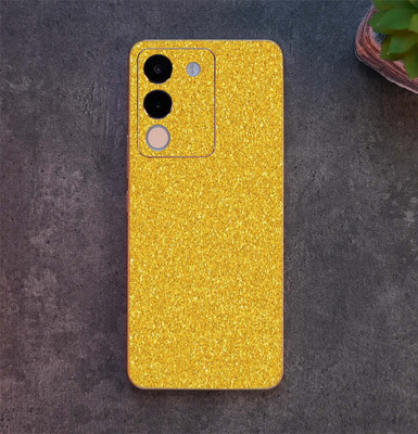BugguSkin vivo Y200 Pro 5G Mobile Skin(Ulltra Super Sparkling Golden Glitter Skin With High Matte Finish., Mobile Skin (Back+Side+Camera))