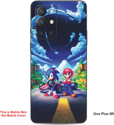 VYBE The Smart Choice One Plus 9R Sonic & Super Mario Embossed Mobile Skin(Blueberry 21)