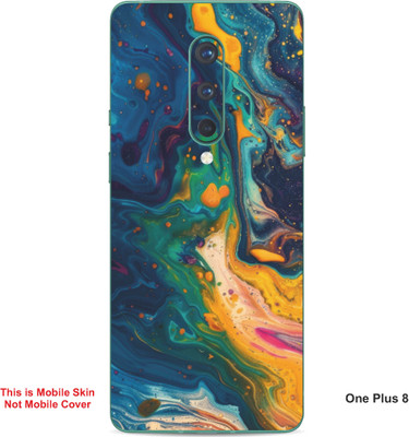 VYBE The Smart Choice One Plus 8 Art Embossed Mobile Skin(Denim A2)