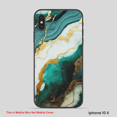 VYBE The Smart Choice iPhone 10X Pattern Mobile Skin(Greenish Blue 5)